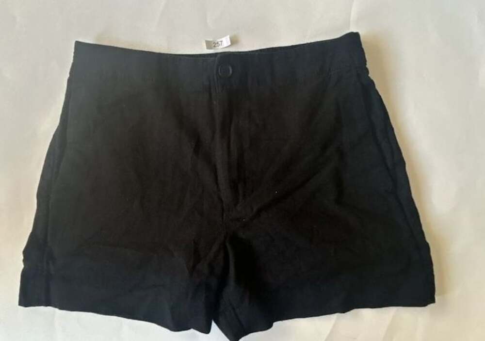 Banana Republic High-Rise Linen-Blend Shorts Size S Black